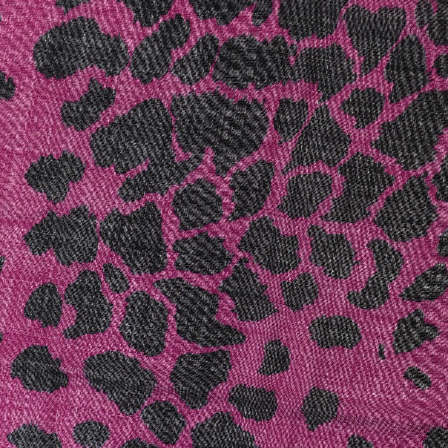 Burberry Wool Silk Cashmere London Animal Print Square Scarf Magenta 6 of 12