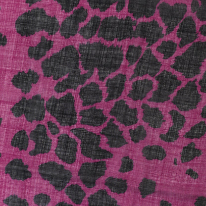 Burberry Wool Silk Cashmere London Animal Print Square Scarf Magenta 6 of 12