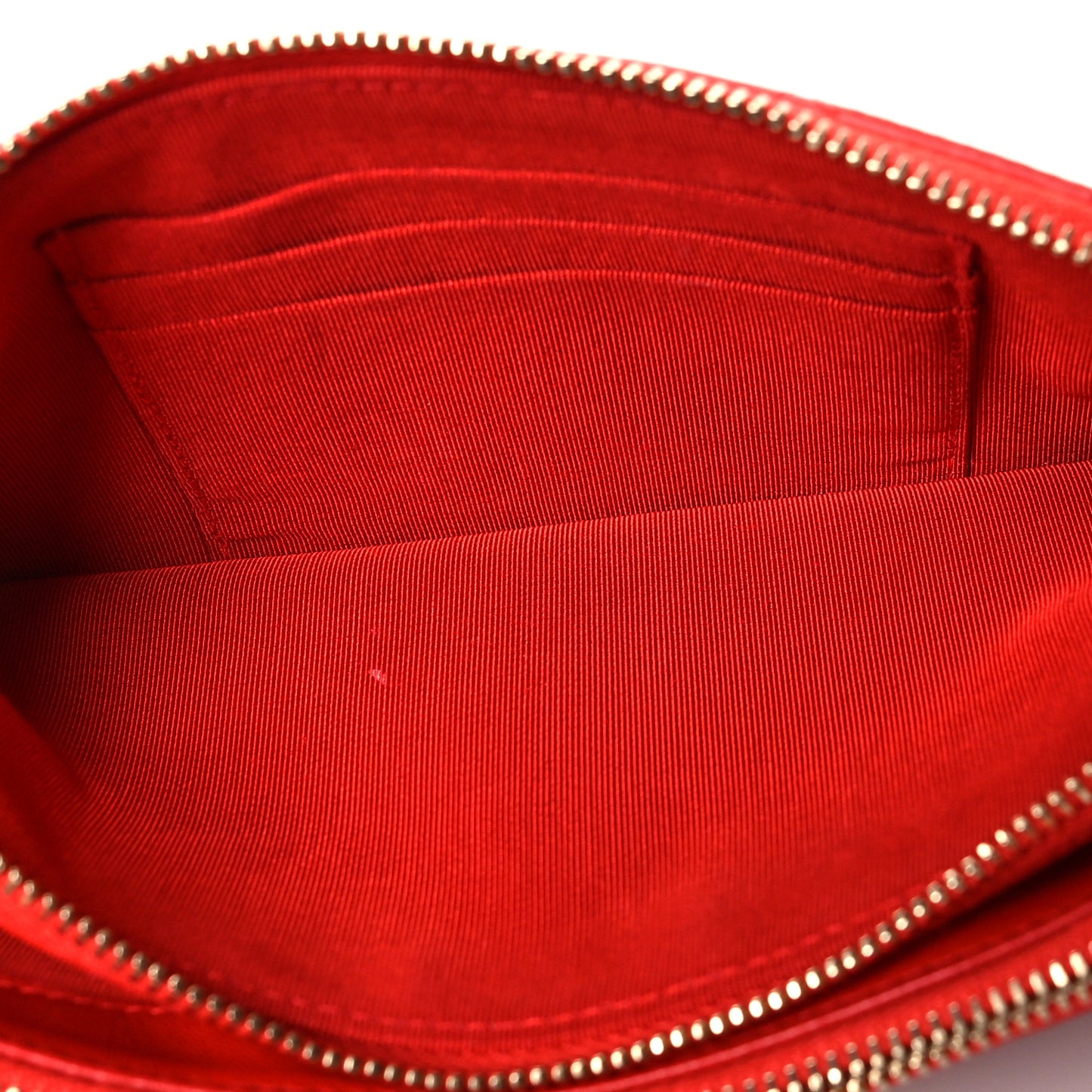 Lambskin Quilted Small Clutch With Chain Red