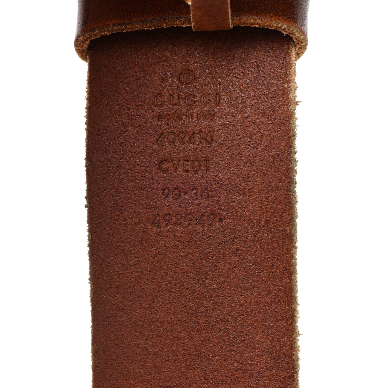 Gucci Faded Calfskin Double G 40mm Belt 90 36 Cuir 4 of 5