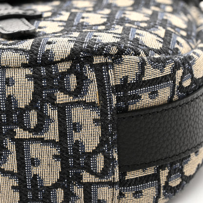 Christian Dior Oblique Mini Soft Saddle Bag Beige Black 10 of 12