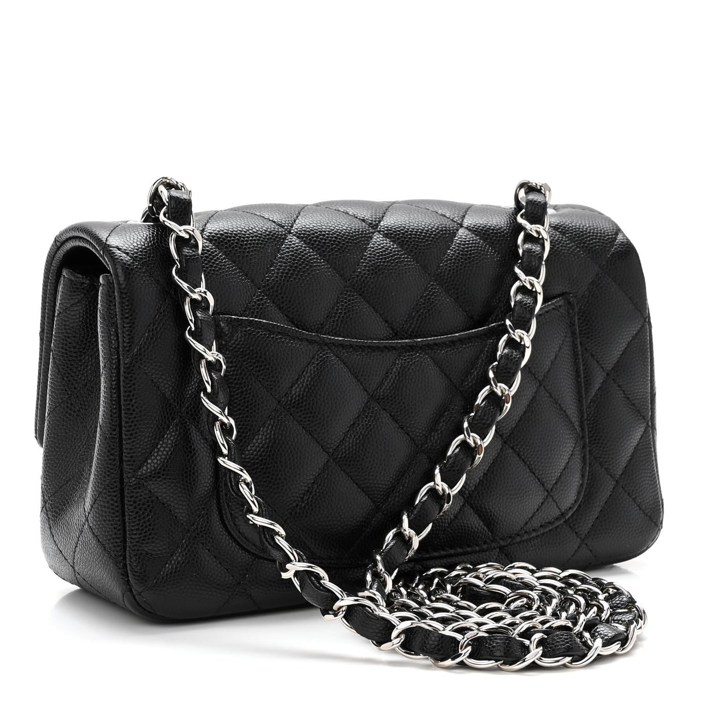 Caviar Quilted Mini Rectangular Flap Black