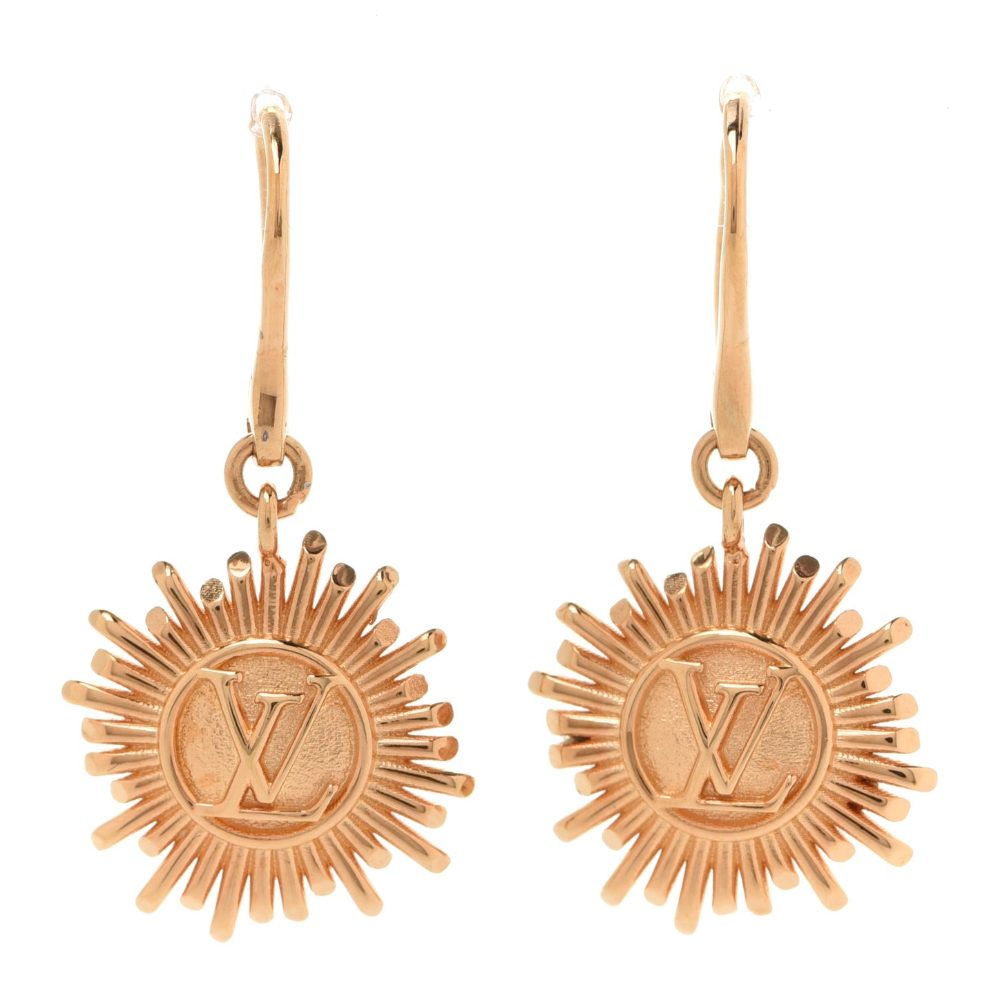 Brass Vendome Drop Earrings Gold