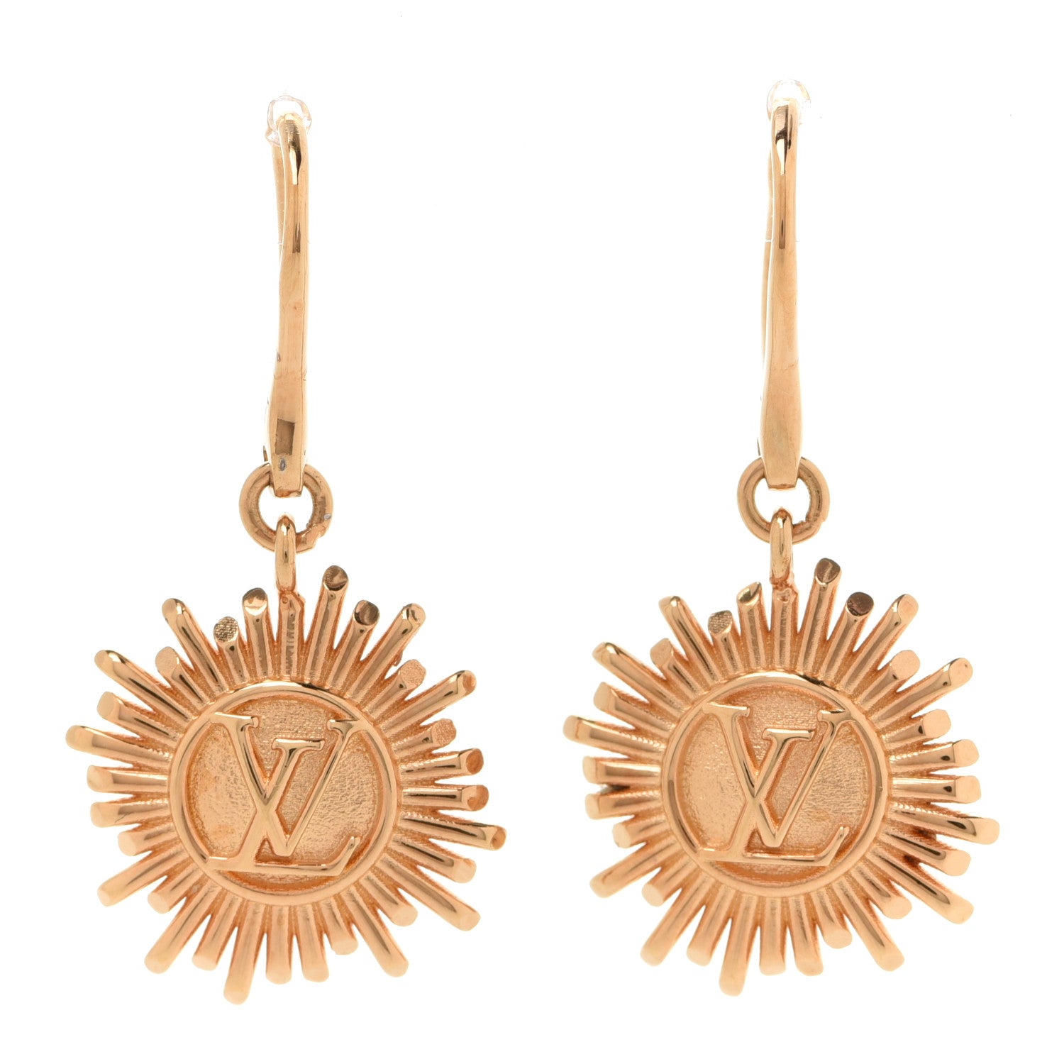 Louis Vuitton Brass Vendome Drop Earrings Gold 1 of 5