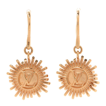 Louis Vuitton Brass Vendome Drop Earrings Gold 1 of 5