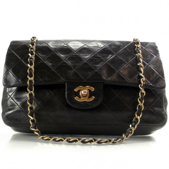 Vintage Lambskin Double Medium Flap Bag