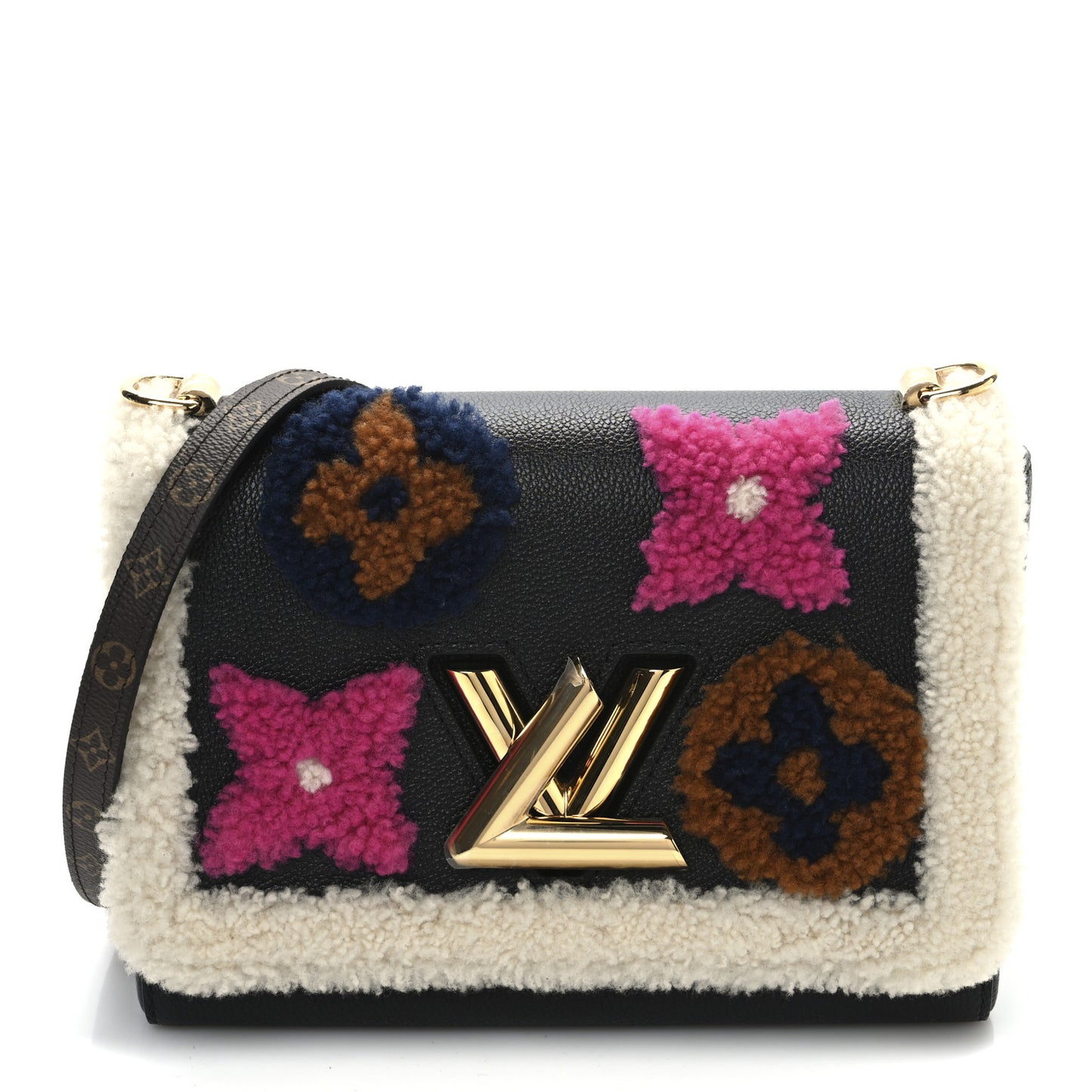 Monogram Calfskin Teddy Twist MM Black