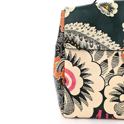 Valentino Garavani Calfskin Floral Print Mime Single Handle Bag Green 15 of 16