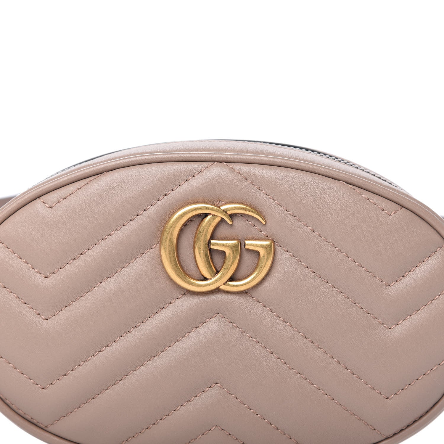 Gucci Calfskin Matelasse GG Marmont Belt Bag 85 34 Porcelain Rose 10 of 12
