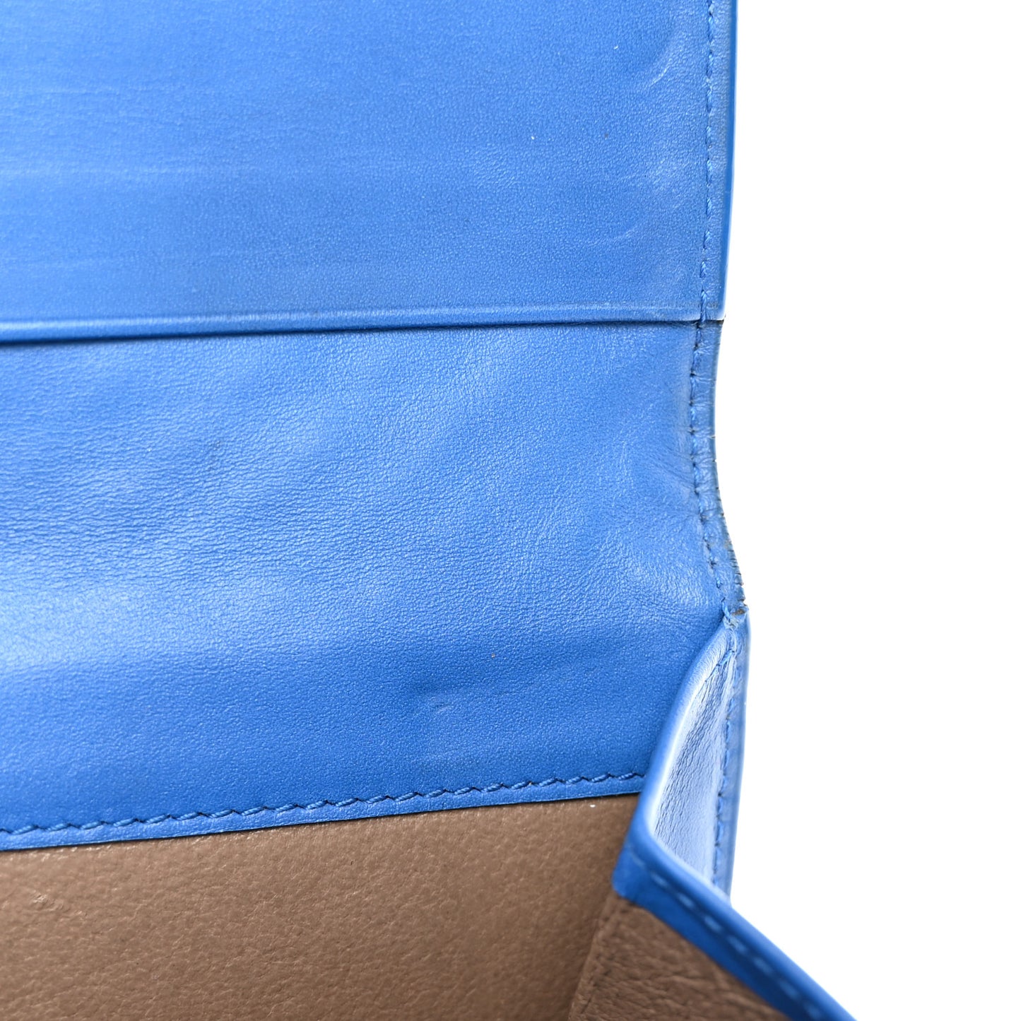 Nappa Intrecciato Continental Flap Wallet Bluette
