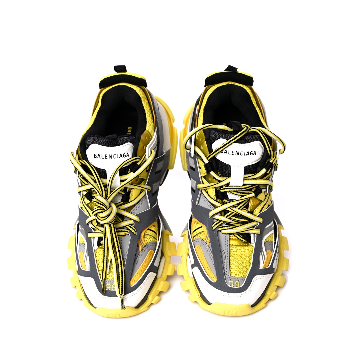 Mesh Nylon Womens Track Sneakers 39 Jaune Black White
