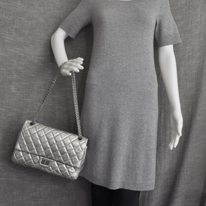 Chanel Distressed Leather 2.55 Reissue 226 Flap Silver 2 of 9