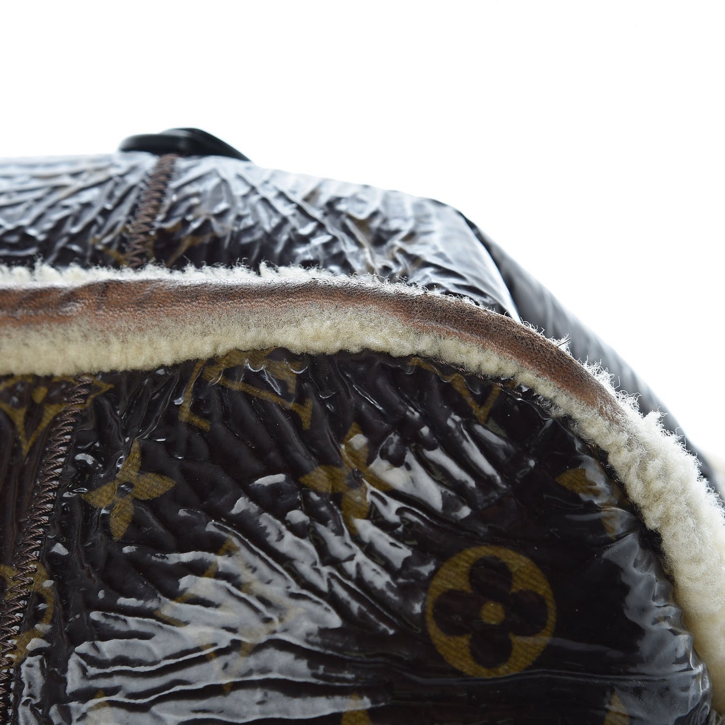Patent Monogram Shearling Sac Thunder