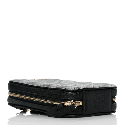 Chanel Caviar Quilted Phone Holder Wallet On Chain WOC Black 3 of 9