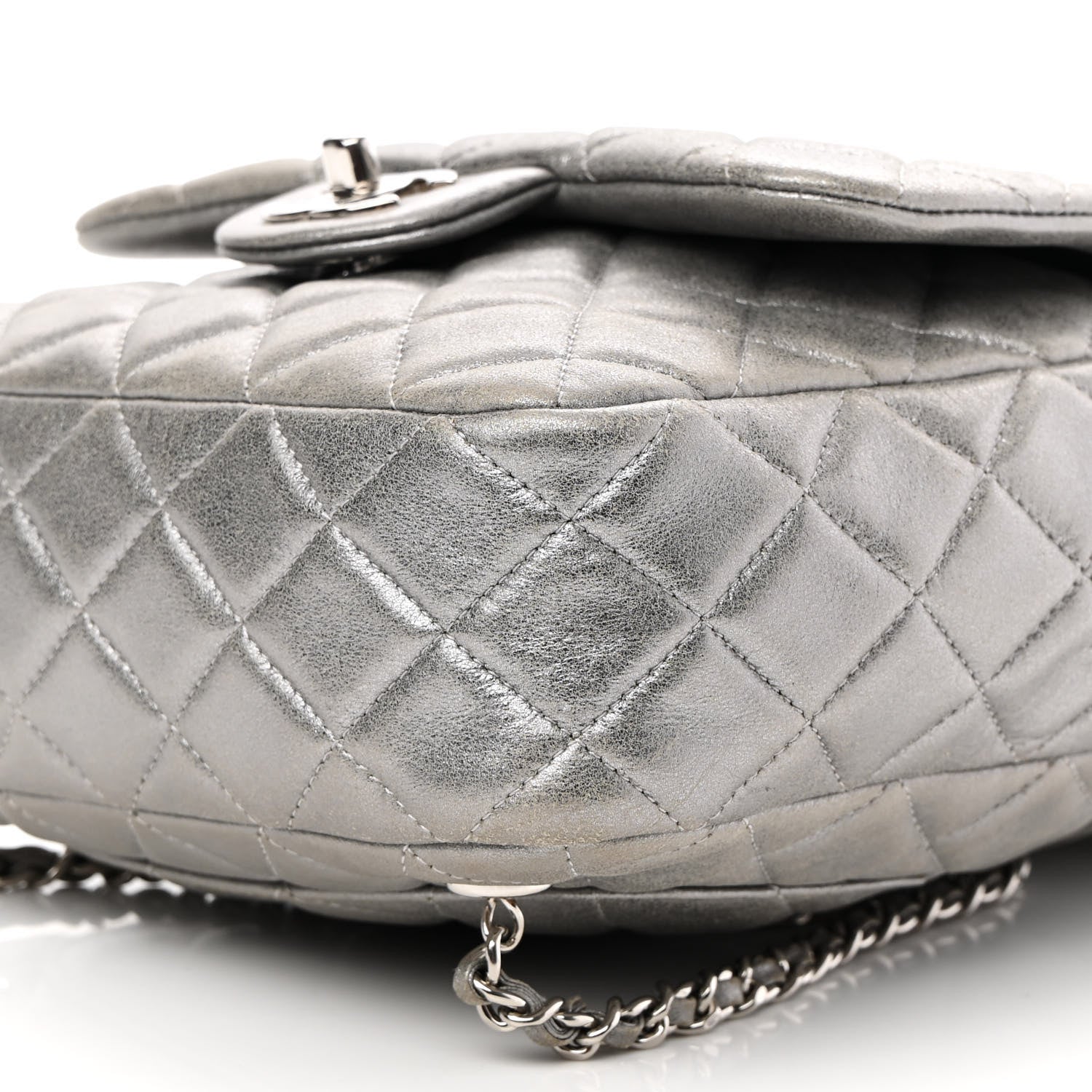 Chanel Metallic Lambskin Quilted Small In Seoul Backpack Dark Silver 9 of 11