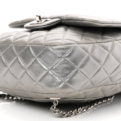 Chanel Metallic Lambskin Quilted Small In Seoul Backpack Dark Silver 9 of 11