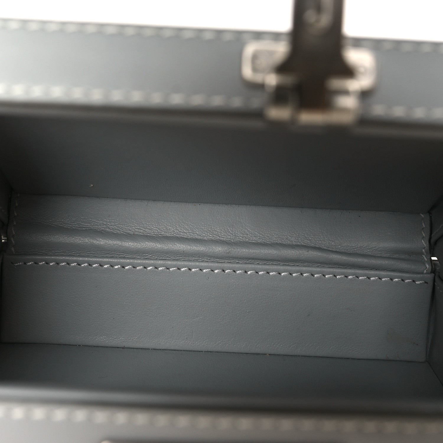 Christian Dior Coated Canvas CD Diamond Lock Mini Case Gray