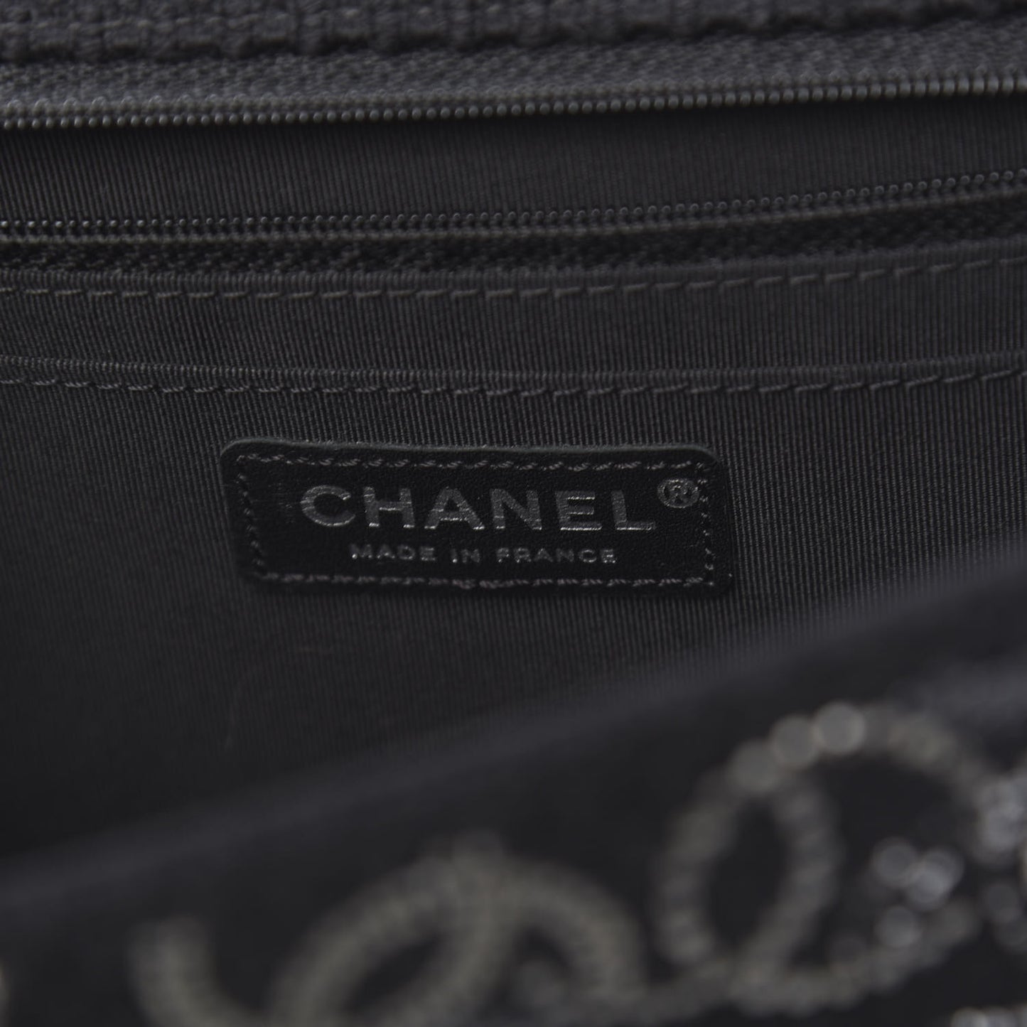 Tweed Strass Jumbo Pudong Flap Black