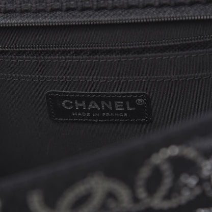 Chanel Tweed Strass Jumbo Pudong Flap Black 6 of 10