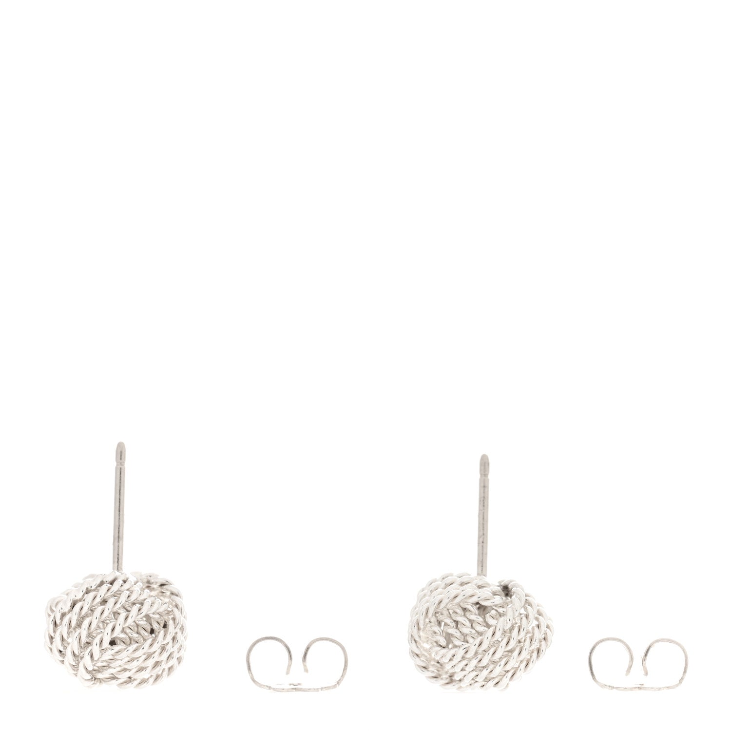 Tiffany Sterling Silver Twist Knot Earrings 3 of 4