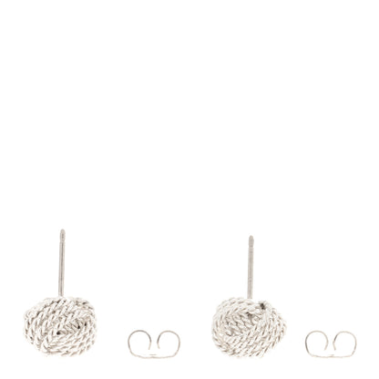 Tiffany Sterling Silver Twist Knot Earrings 3 of 4