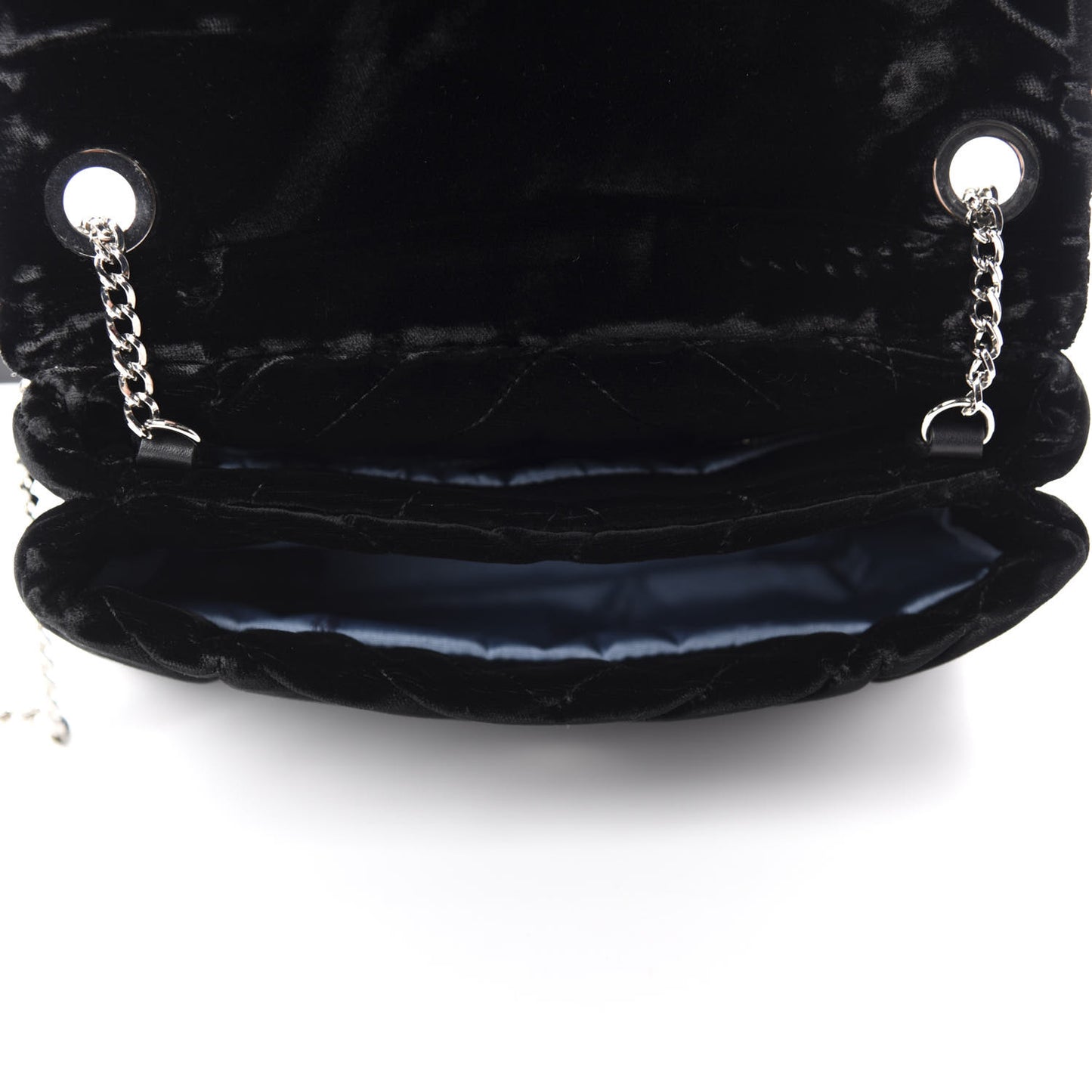 Velvet Mini Sugar Flap Shoulder Bag Black