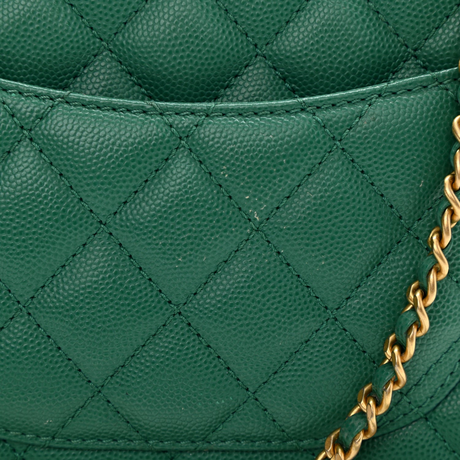 Chanel Caviar Quilted Lizard Embossed Mini Coco Handle Flap Green 11 of 13