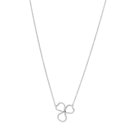 Tiffany Platinum Diamond Small Paper Flowers Pendant Necklace 1 of 6