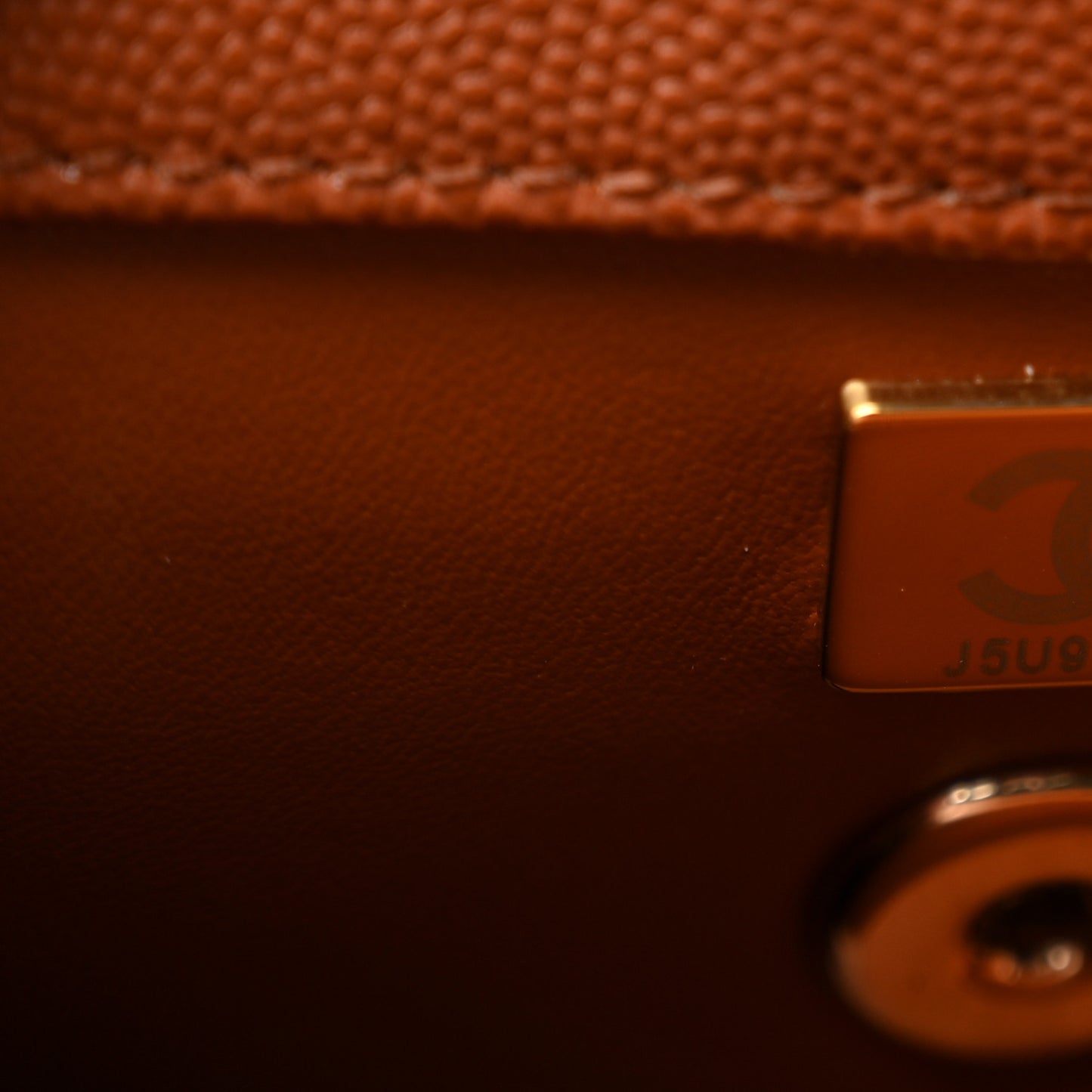 Caviar Quilted Mini Coco Chain Handle Flap Brown