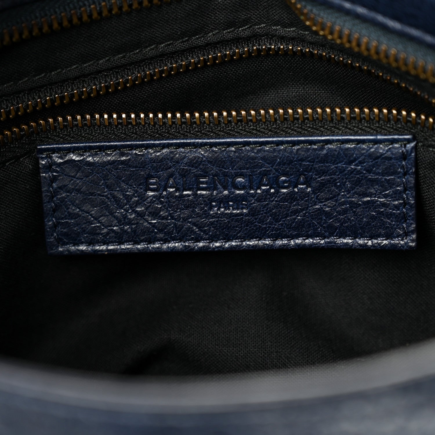 Balenciaga Cuir Arena Striped Classic Hardware City Bleu Nuit Rouge 7 of 11