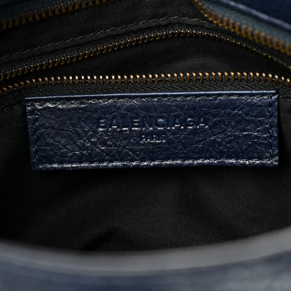 Balenciaga Cuir Arena Striped Classic Hardware City Bleu Nuit Rouge 7 of 11