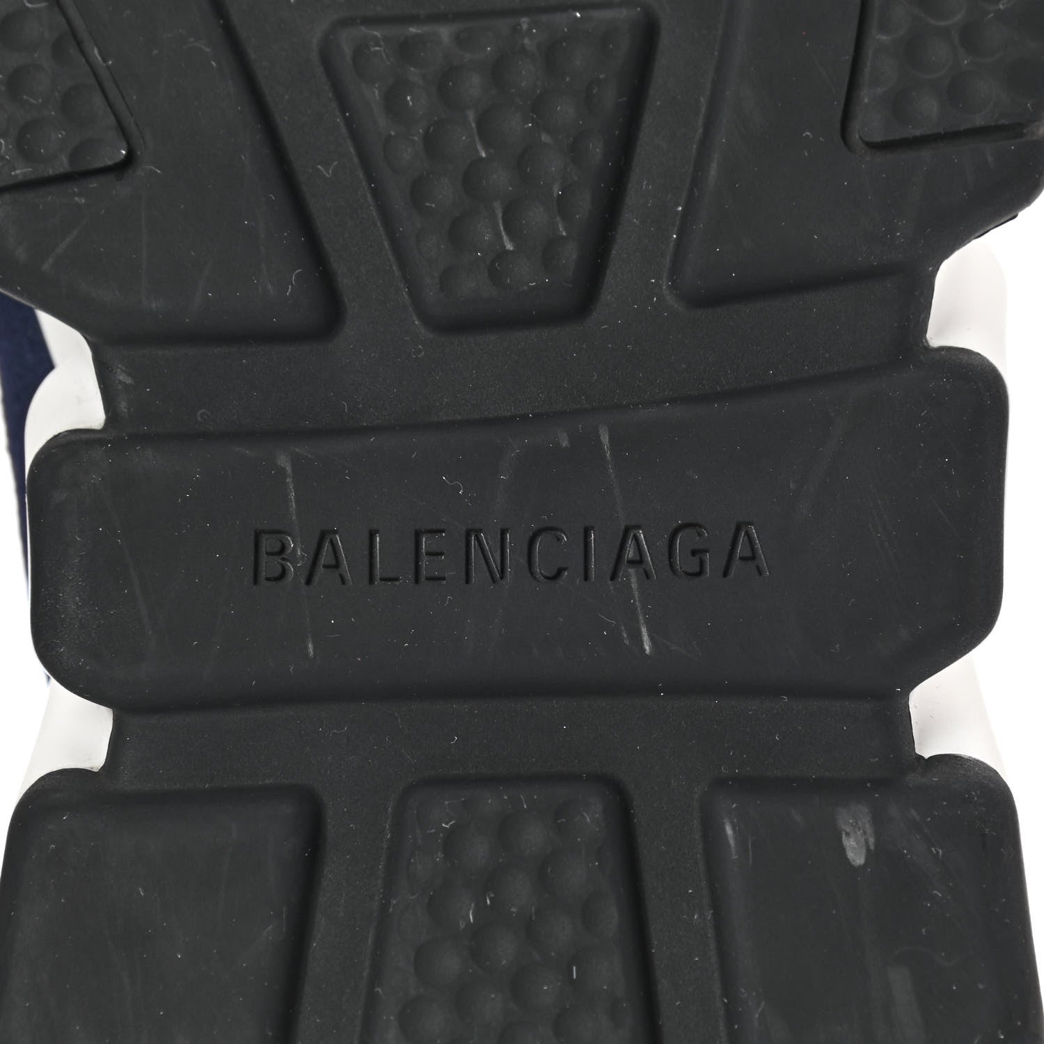 Balenciaga Knit Womens Speed Lace Up Sneakers 40 Navy White 6 of 8