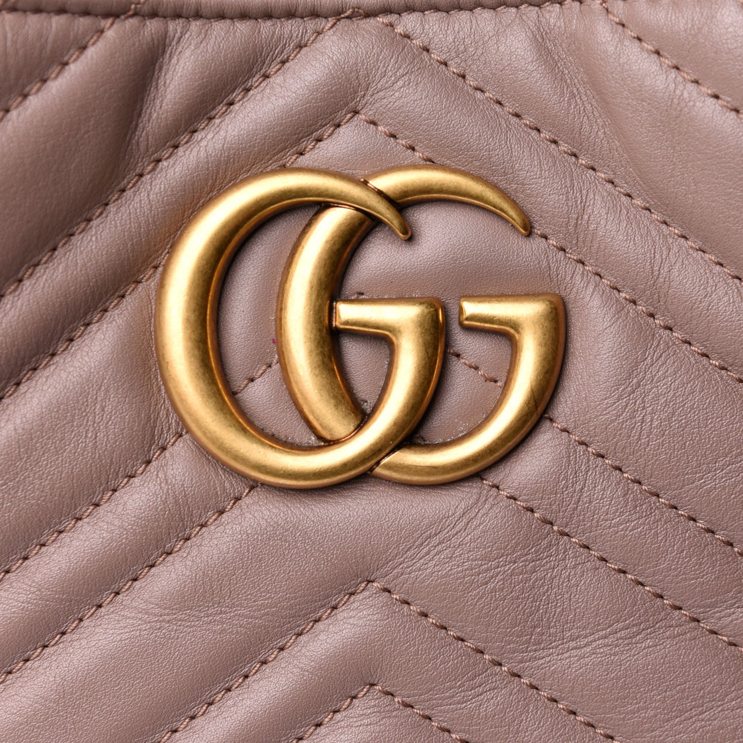 Gucci Calfskin Matelasse Medium GG Marmont Shoulder Tote Bag Porcelain Rose 9 of 12