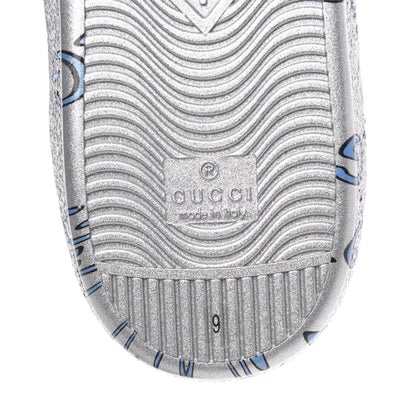 Gucci Miro Rubber Wax GucciGhost Print Mens New Ace Sneakers 9 Silver 6 of 9