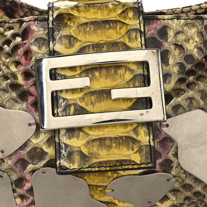 Fendi Snakeskin Mirror Baguette Shoulder Bag 6 of 9
