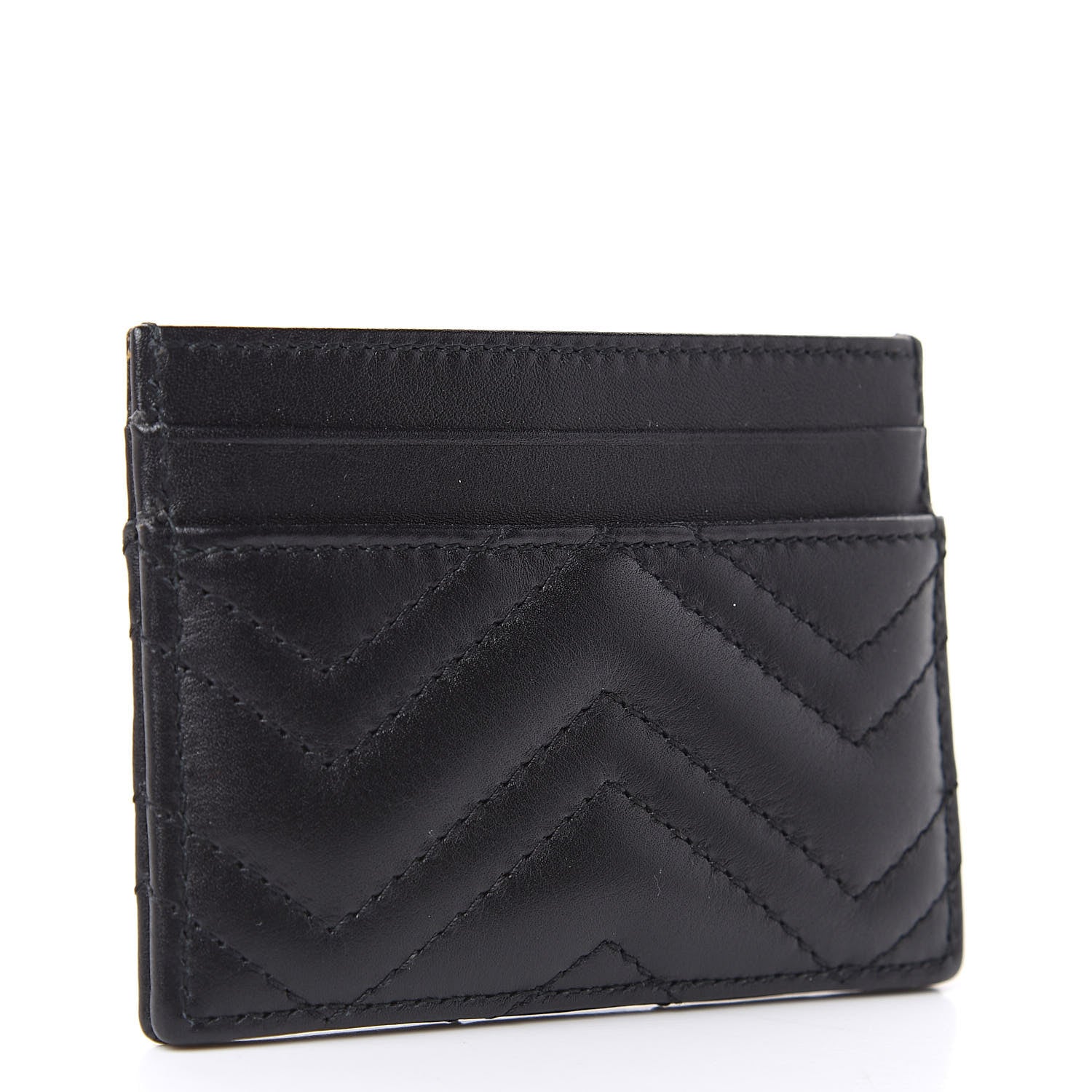 Gucci Calfskin Matelasse GG Marmont Card Holder Black 3 of 8