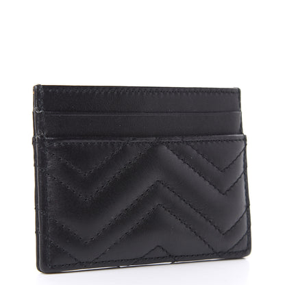 Gucci Calfskin Matelasse GG Marmont Card Holder Black 3 of 8