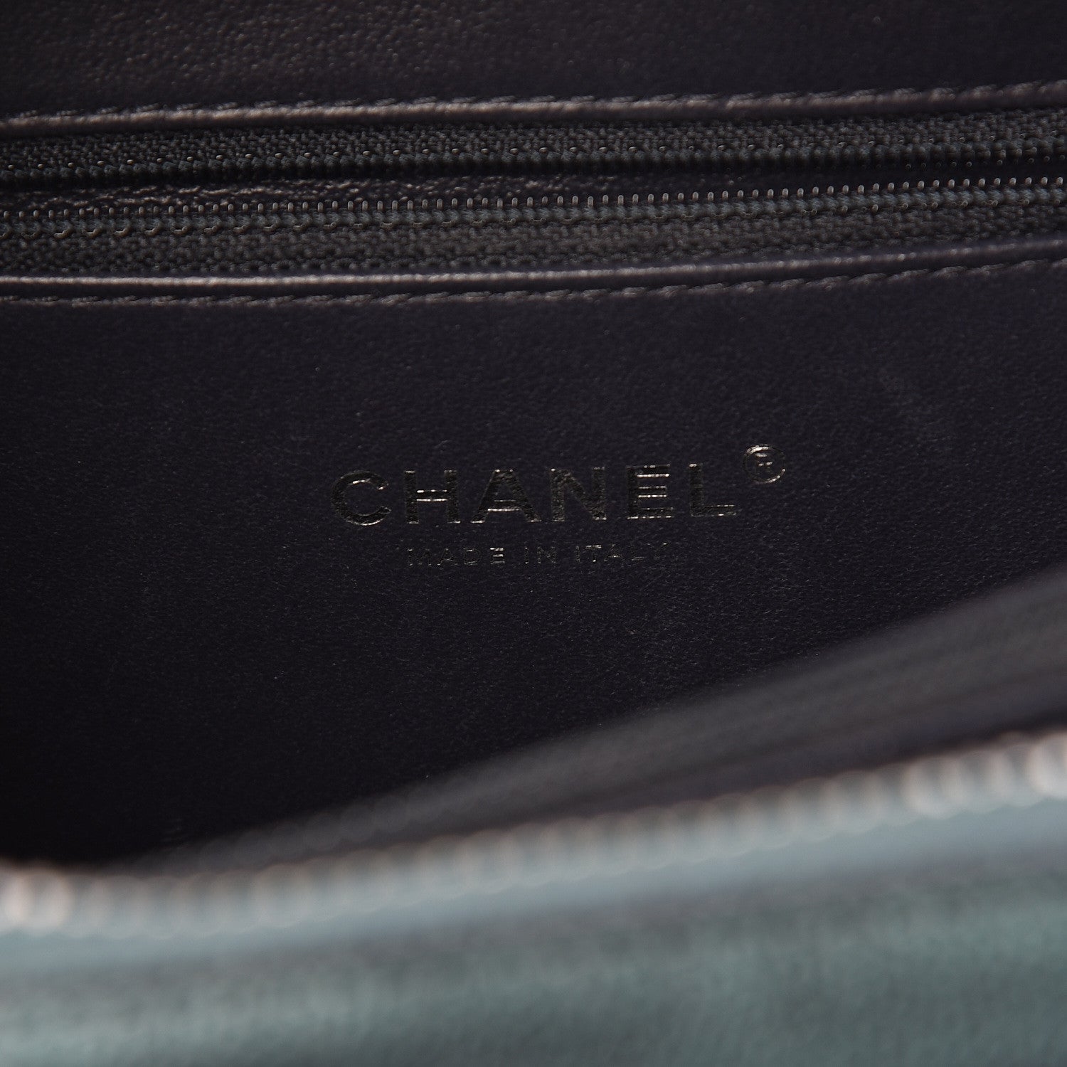 Chanel Iridescent Caviar Quilted Medium CC Filigree Vanity Case Dark Turquoise 6 of 15
