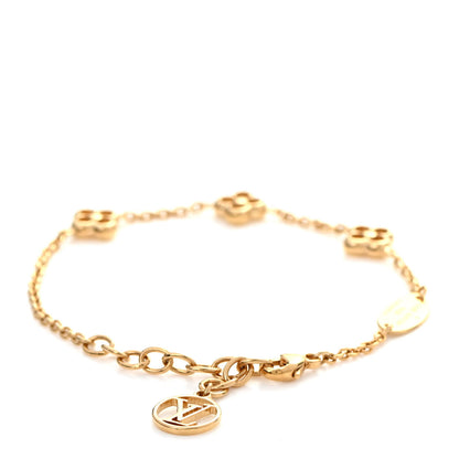 Louis Vuitton Brass Flower Full Bracelet Gold 3 of 6