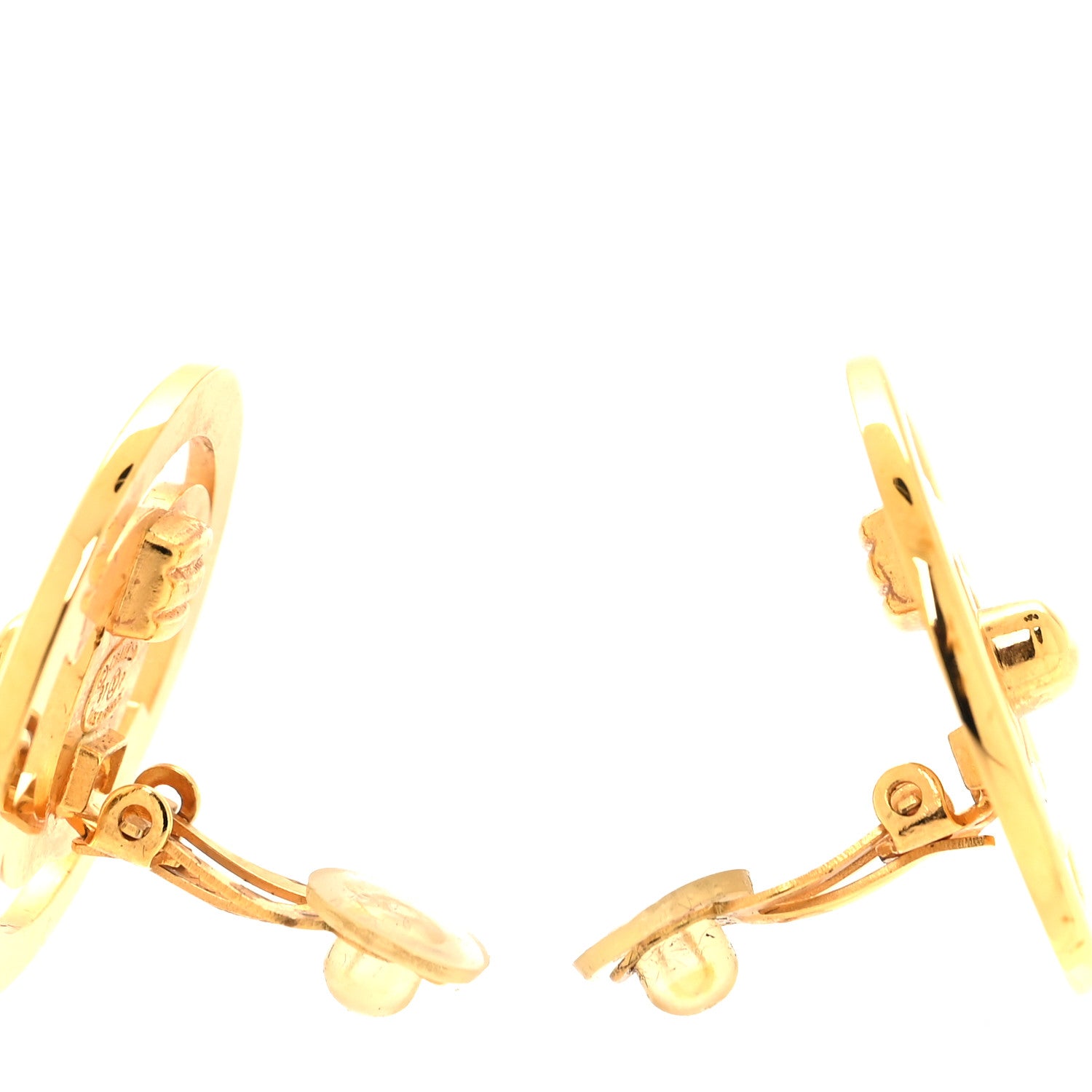 Chanel Metal CC Turnlock Clip On Earrings Gold 3 of 5