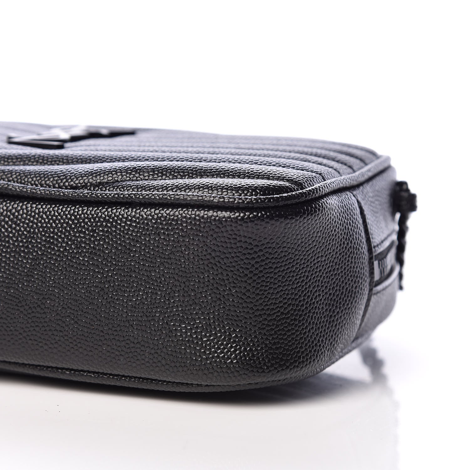 Saint Laurent Grain De Poudre Matelasse Monogram Mini Lou Camera Bag Black 6 of 10