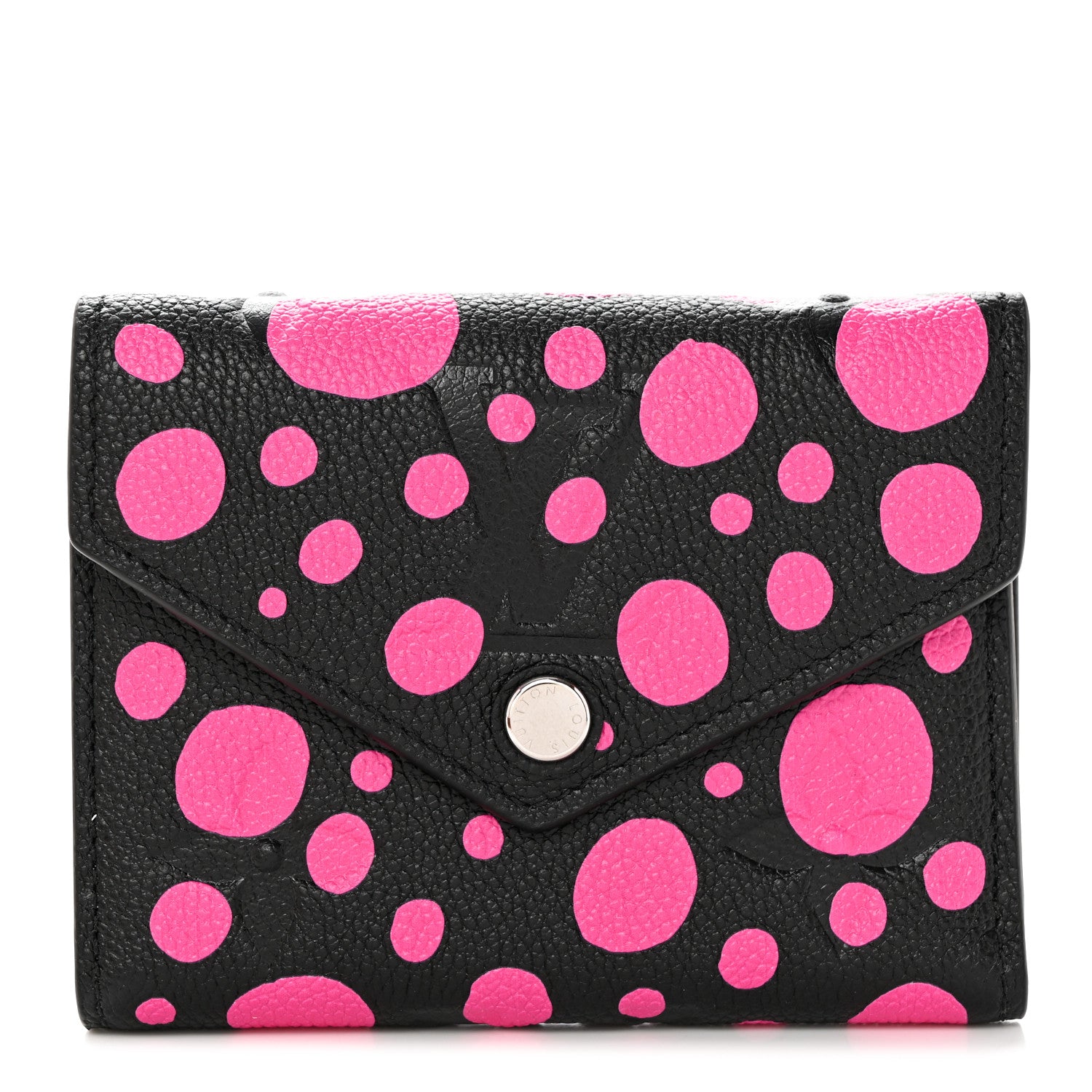 Louis Vuitton LV X YK Empreinte Monogram Victorine Wallet Black Fuchsia 1 of 7