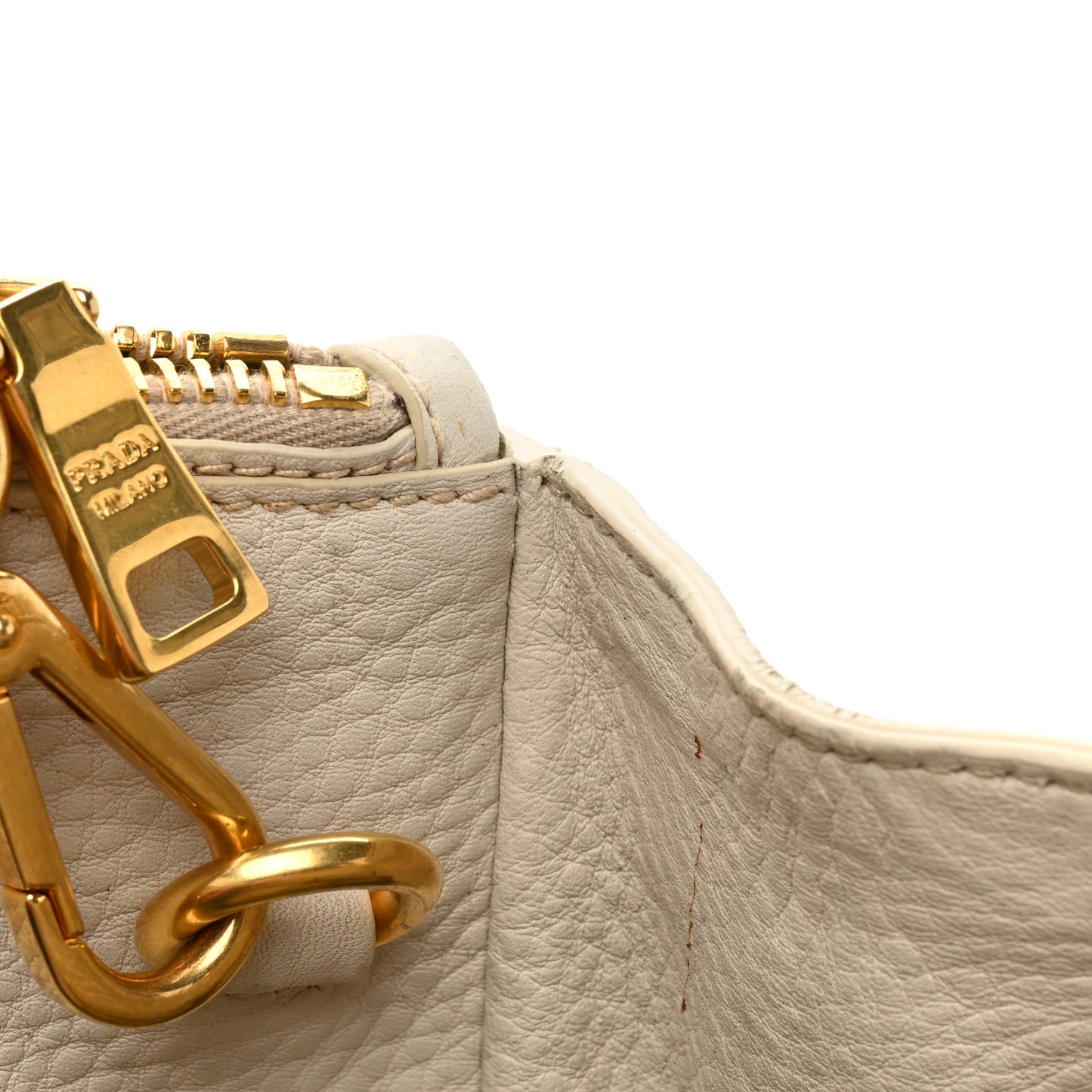 Vitello Daino Large Double Zip Tote Talco