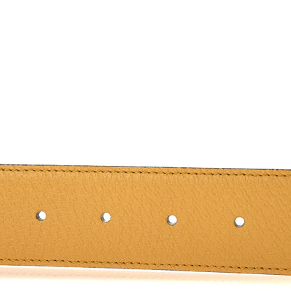 Gucci Textured Dollar Calfskin Criss-Cross Double G Memorable Buckle 40mm Belt 100 40 Dusty Azure Crop 3 of 6