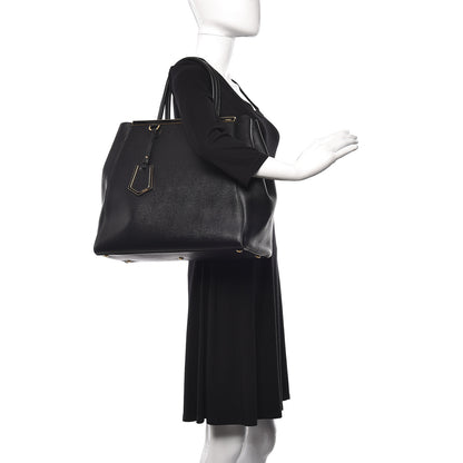Fendi Vitello Elite Large 2Jours Tote Black 2 of 16