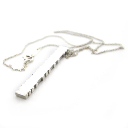 Tiffany Sterling Silver Atlas Bar Pendant Necklace 3 of 4