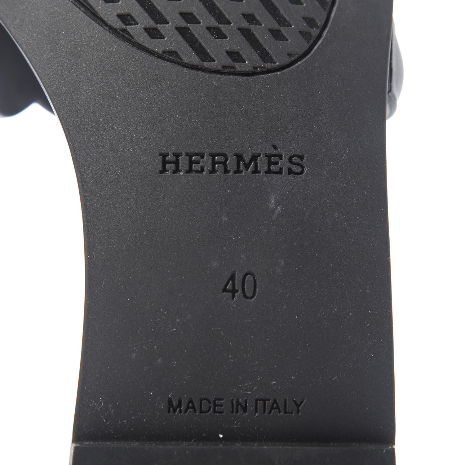 Hermes Rubber Aloha Sandals 40 Black 8 of 8