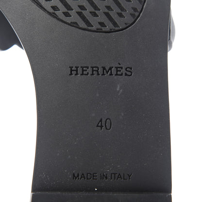 Hermes Rubber Aloha Sandals 40 Black 8 of 8