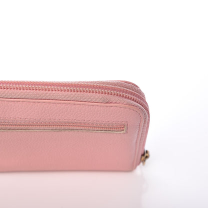 Chanel Caviar CC Timeless Large Zip Around Wallet Pink 9 of 15