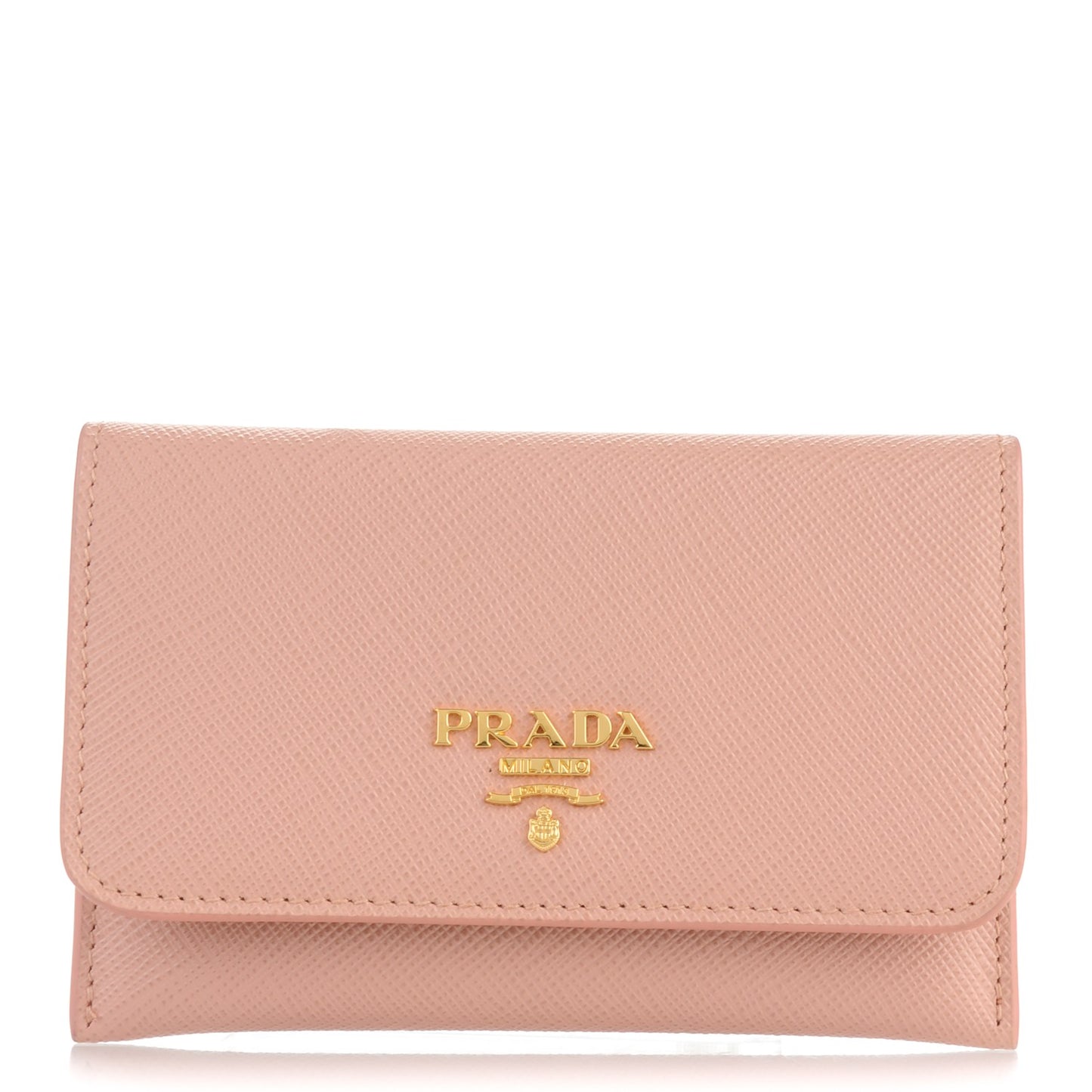 Saffiano Metal Flap Card Holder Orchidea